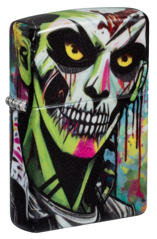 Zippo Windproof Lighter - Punk Zombie, 540°, Colour Image, Refillable, Reusable, Windproof Design, Gift Box, Made in USA
