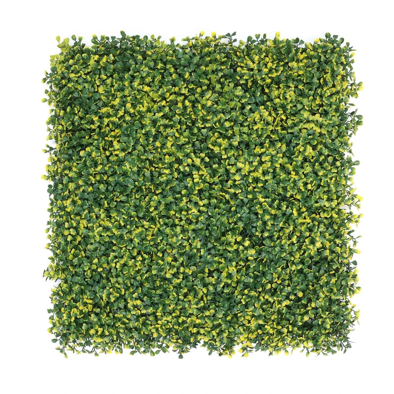 Well Home Artificial Vertical Garden, Hedge Panel 100 x 100 cm, for Indoor and Outdoor Decoration – Green Leaves Modern Design - Image 1