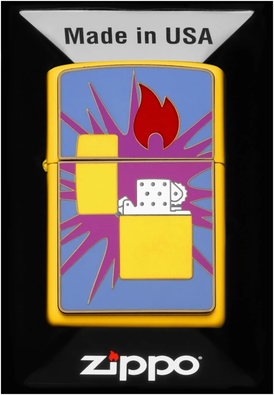 Zippo Lighter, Metal, Sunflower, One Size