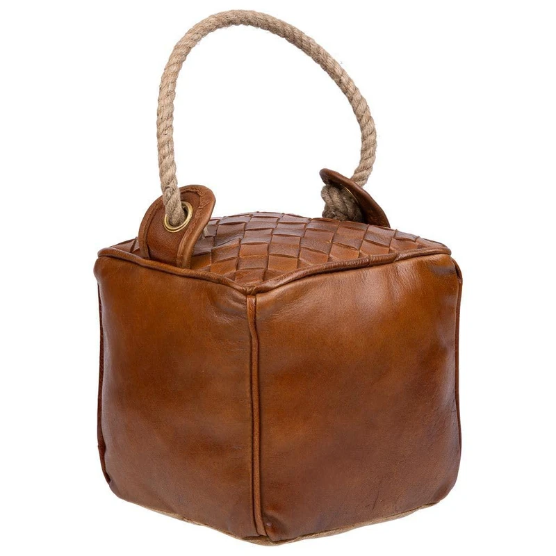Tope De Puerta De Piel Y Cuerda Brown AlexandreHouse - Image 1