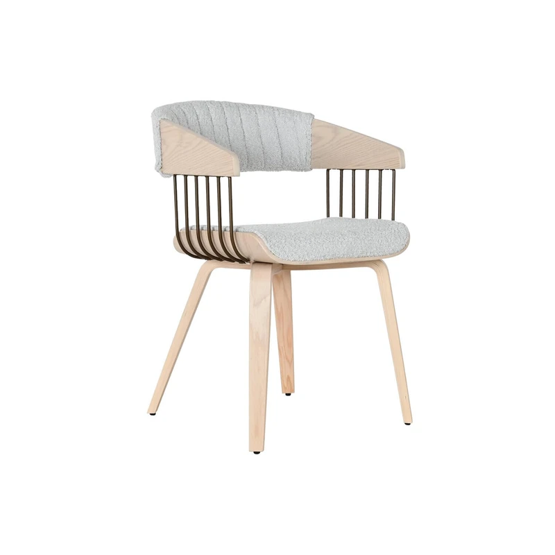 AlexandreHouse Silla Madera Polyester 53 x 55 x 76.5 cm Grey