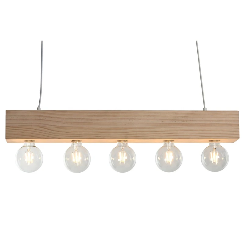 AlexandreHouse Techo Madera Lamp 80 x 10 x 30 cm 5 Bottles