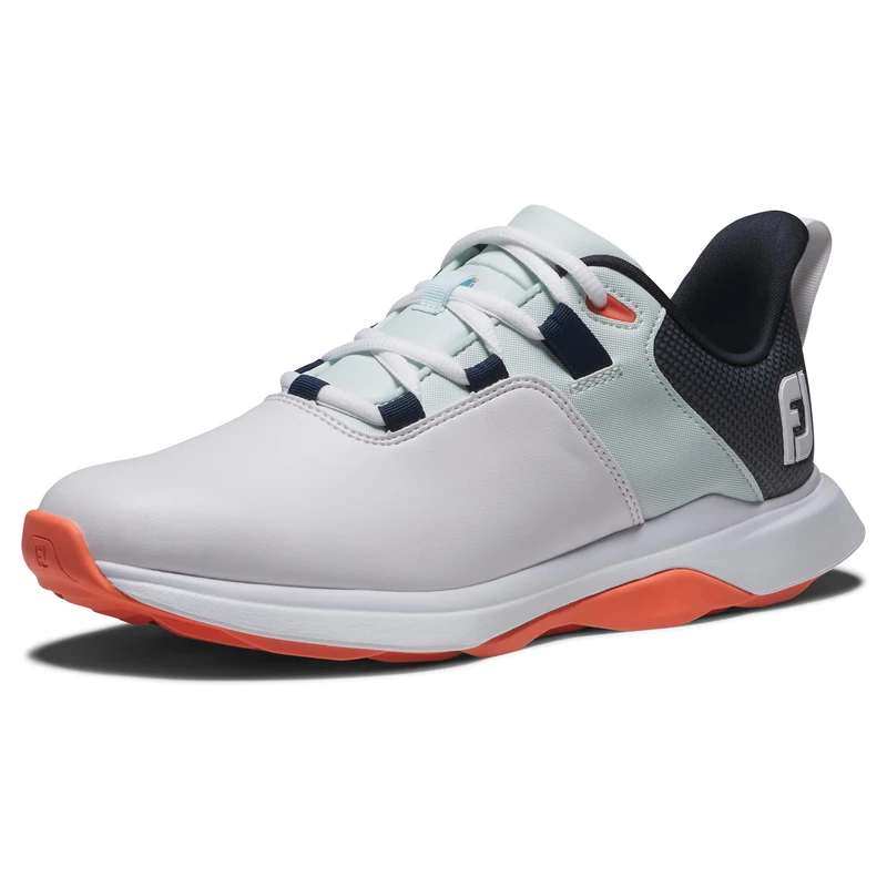 FootJoy Women's Prolite Golf Shoe, White Blue Coral, 37 EU Large