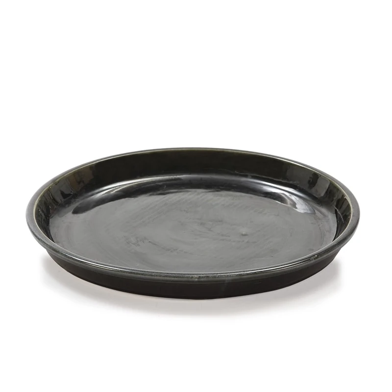 AlexandreHouse Plato 42X42X4 Stoneware Gris Envejecido - Image 1