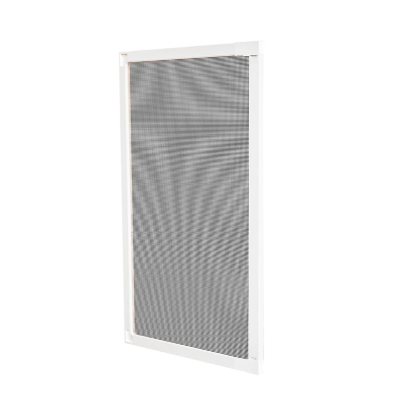 Amig - Sliding Mosquito Net for Windows - White Aluminium and Grey Fibreglass Mesh - Adjustable and Cuttable - Quick Installation on Window Frame - 70 x 130 cm