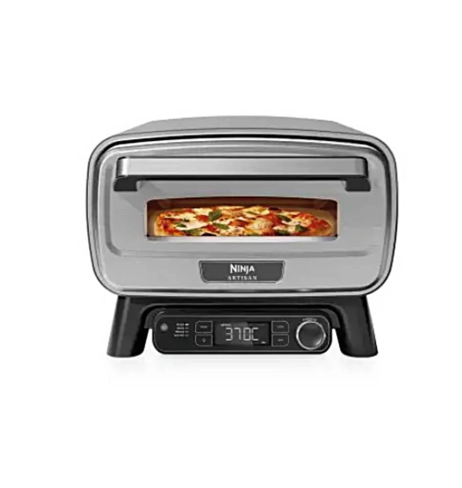 Ninja Artisan Electric Outdoor Pizza Oven & Air Fryer, 4 Functions: Pizza, Air Frying, Baking and Rising, 5 Pizza Settings, with 30 cm Pizza Stone, Pizza Shovel, Griddle and Airfry Basket, Grey