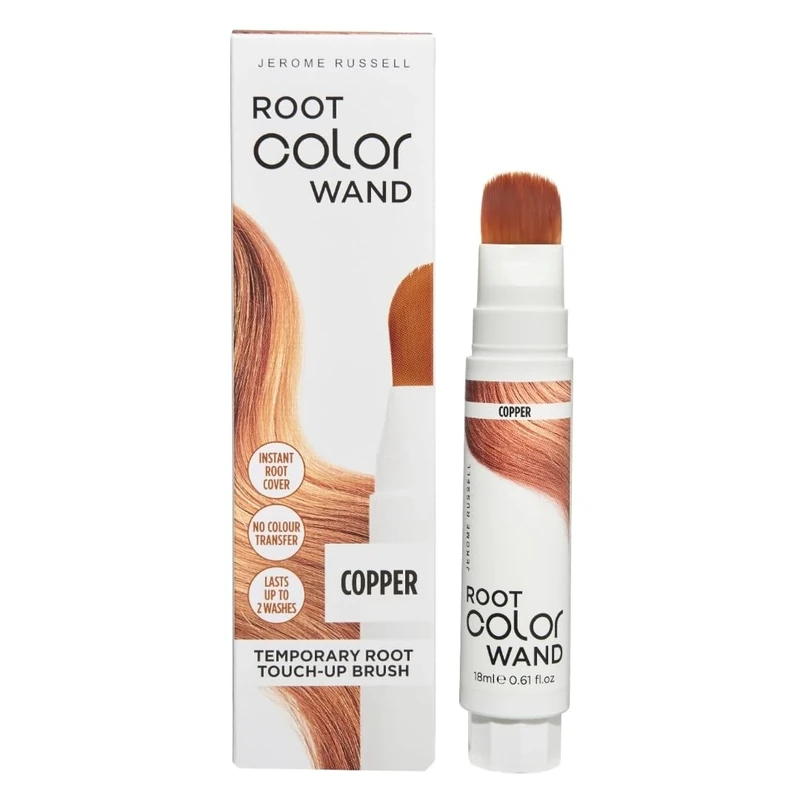 Jerome Russell Root Color Wand in Copper| Instant Up To 100% Grey Coverage | Non-Sticky Formula | Long-Lasting Results