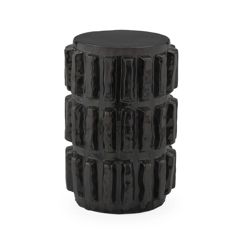 AlexandreHouse TABURETE 35X35X45 CERAMIC BLACK