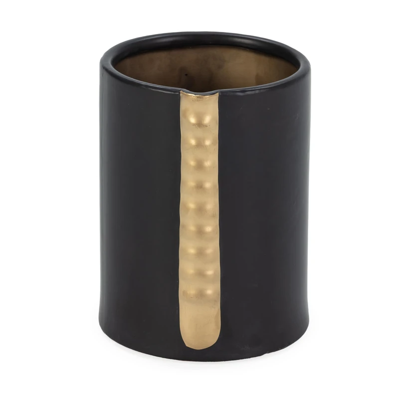AlexandreHouse JARRON 19X17X24 Ceramic Black/Dorado - Image 1