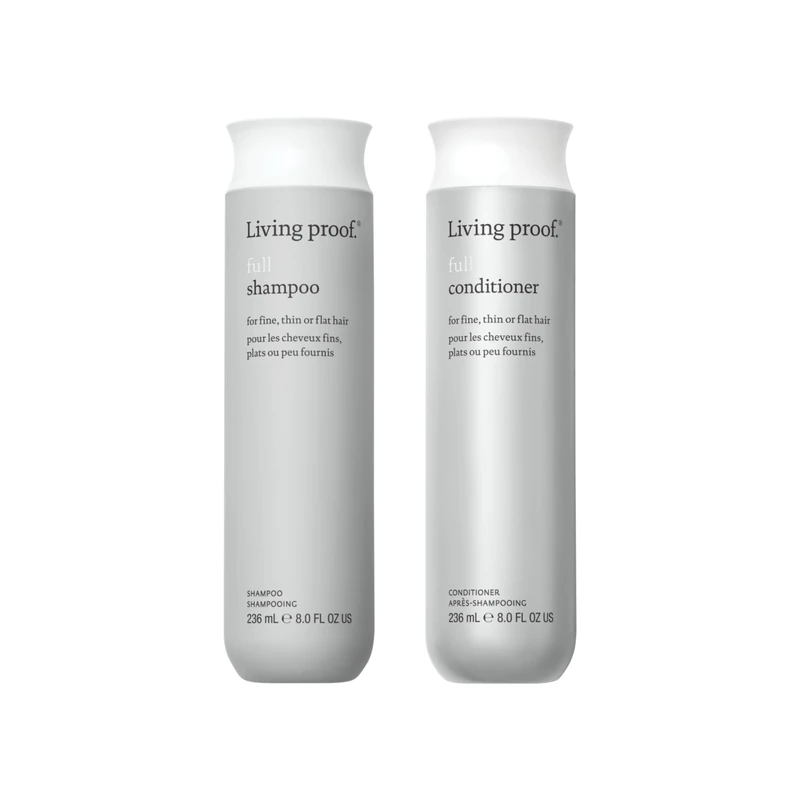 Living Proof Full Shampoo & Conditioner Duo for Volume, Bounce & Shine, Silicone-Free with Sili-CLONE™ HairTech, Adds 2× Volume, Safe for Colour-Treated hair, Sulphate & Paraben Free - Image 1