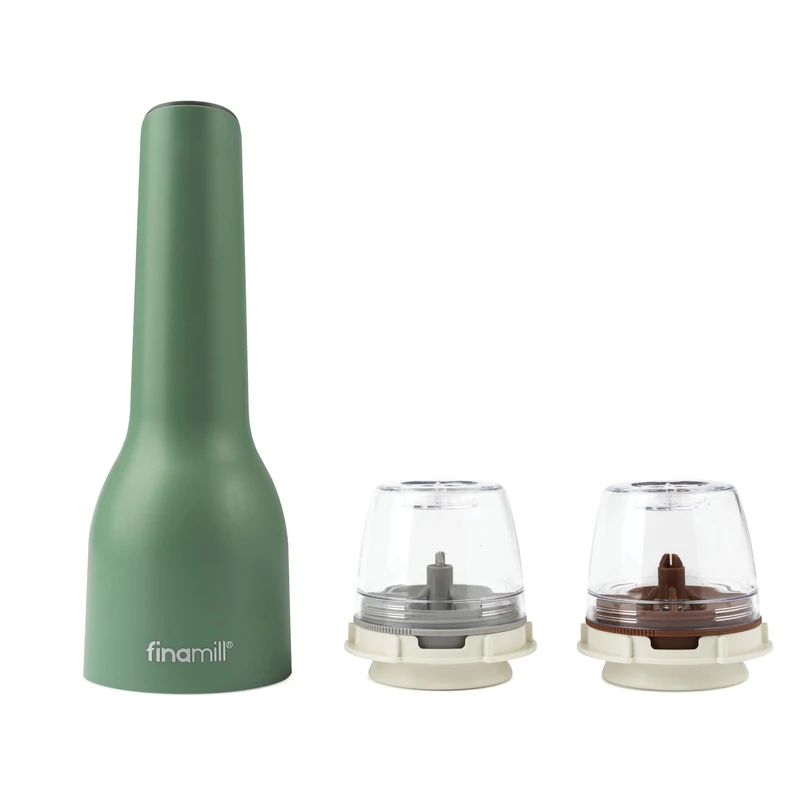 FinaMill GP813437-111SAG USB Spice Grinder Set, Plastic, Sage Green