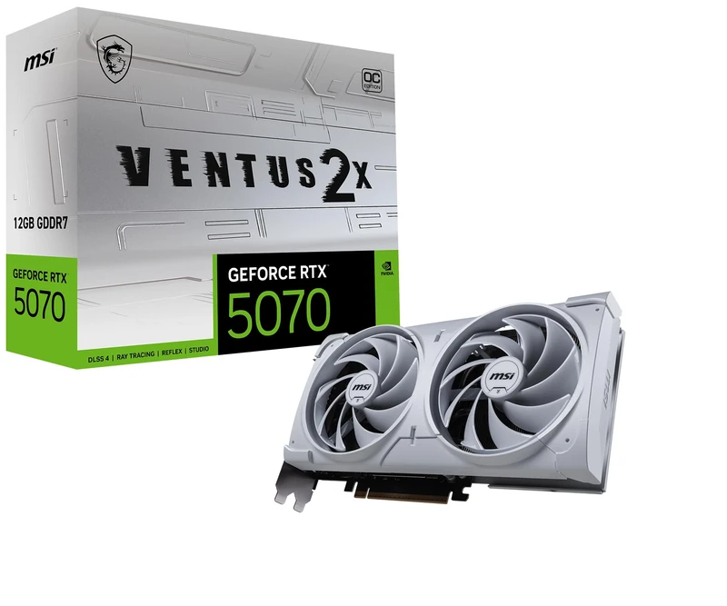MSI RTX 5070 Ventus 2X OC White 12GB GDDR7 Graphics Card