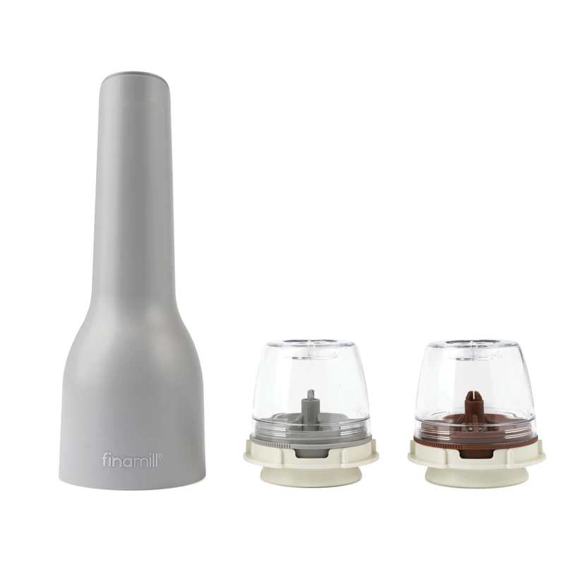 FinaMill GP813437-111STO USB Spice Grinder Set, Plastic, Stone Grey
