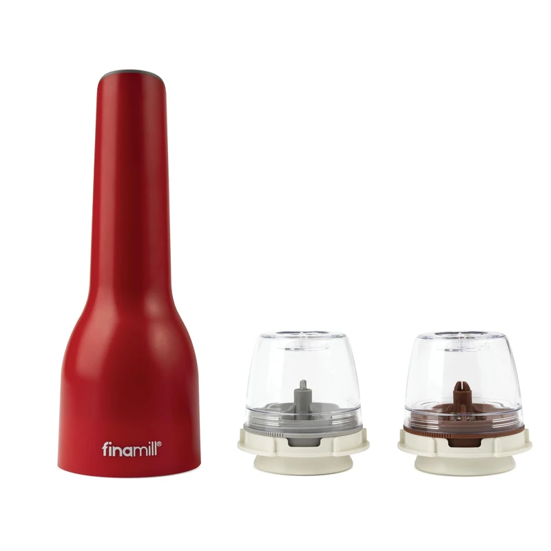 FinaMill GP813437-111SAN USB Spice Grinder Set, Plastic, Sangria Red