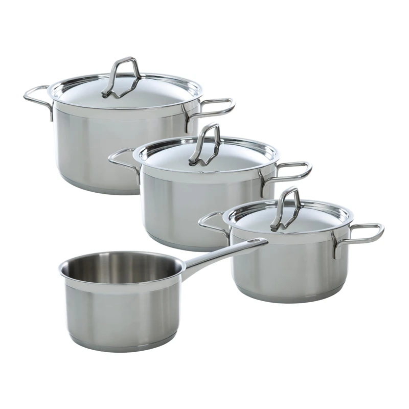 BK Marmite Cooking Set 4-Piece - Stainless Steel Cooking Pot Set for Perfect Cooking Results