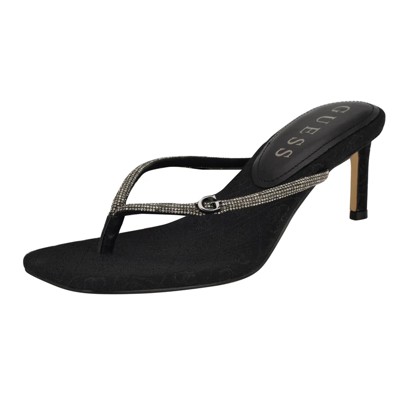 GUESS Women's Mayan Heeled Sandal, Black 001, 5 UK