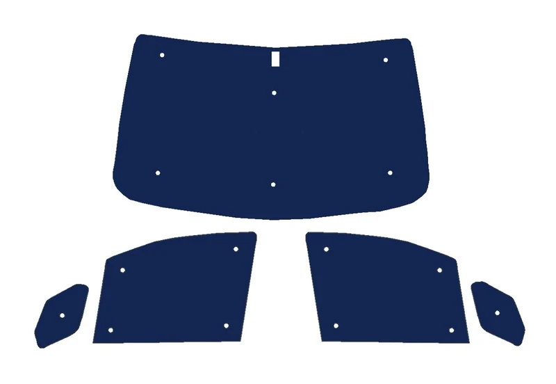 Thermal Blinds Compatible With Renault Kangoo (Third Generation) (Years 2021-Date) (Front Set) With Backing Colour in Pink, Reversible