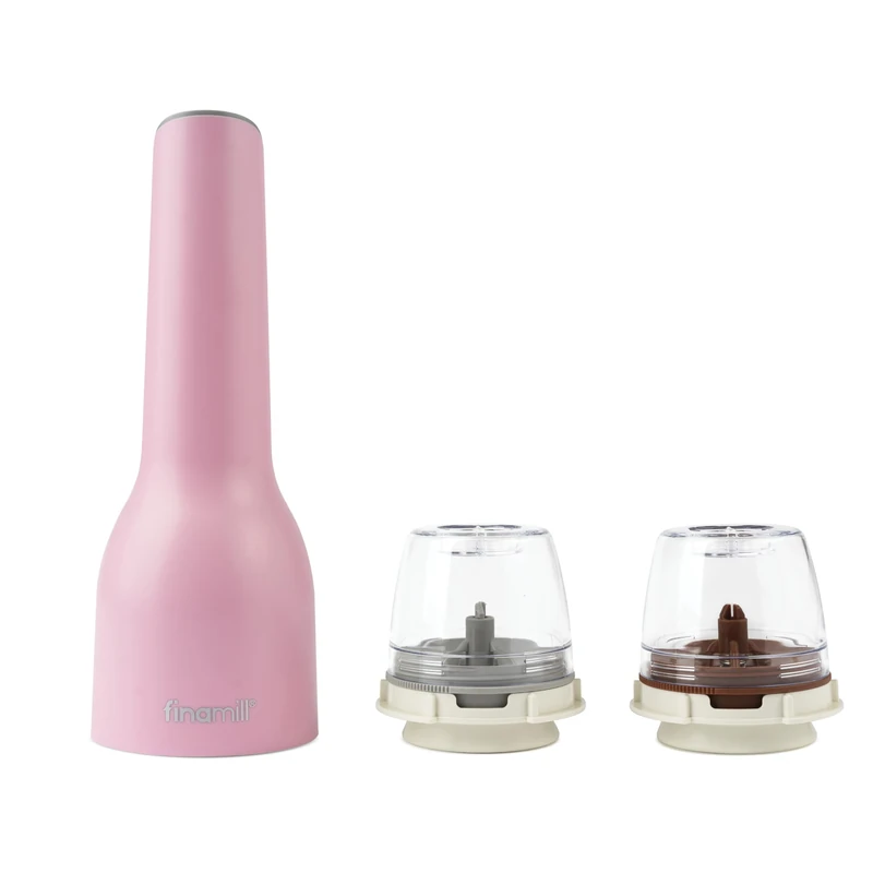 FinaMill One 3pc USB Spice Grinder Set - Pink