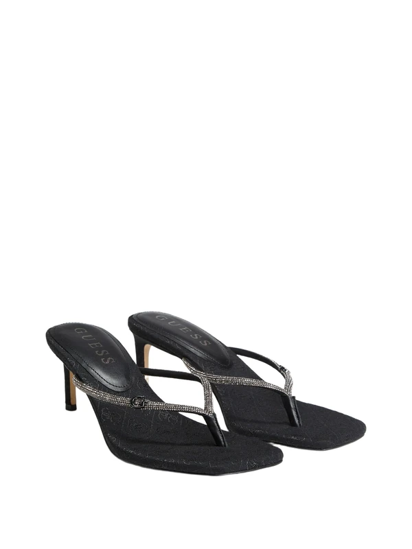 GUESS Women's Mayan Heeled Sandal, Black 001, 9 UK