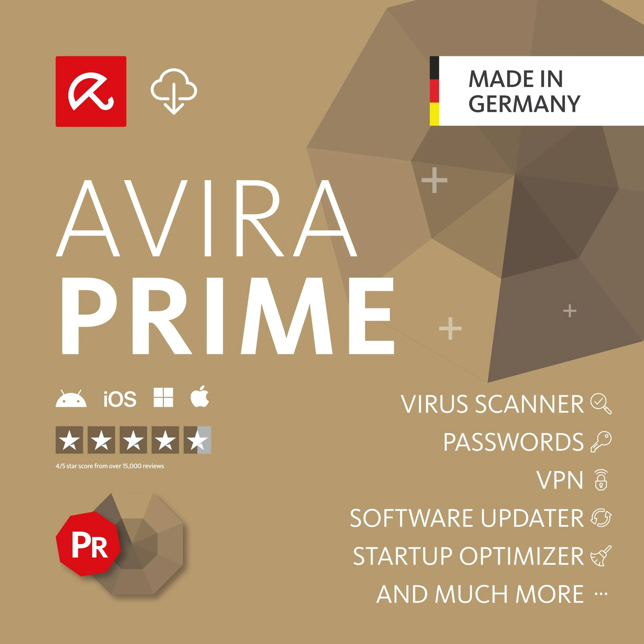 Avira Prime | 5 Devices | Antivirus & Security | 1 Year | Activation Code via Email | 5 Devices | 12 Months | Activation Code by email