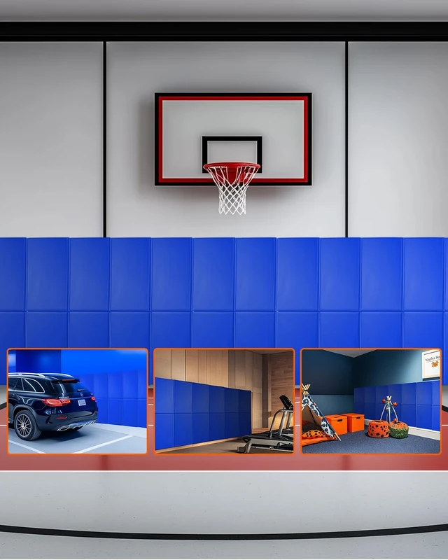 VEVOR Gym Wall Padding, 71 x 24 x 2 inch Tear-Resistant Wall Mat, Removable 2" Thick Foam High Density Basketball Court Wall-Mounted Padding, Durable Waterproof Protective Pad for Gym Garage Basement