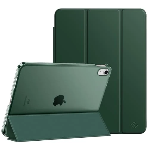 FINTIE Ultra Slim Case for iPad (A16) 11th Generation 11 Inch 2025 / iPad 10th Generation 10.9 Inch 2022 - Frosted Back Shell with Fold-back Stand and Auto Wake/Sleep, Bottle Green