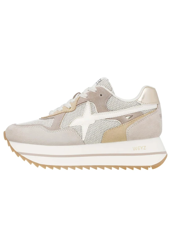 w6yz Women Deva W. Oxford Flat - Beige Platinum Taupe, 8 UK