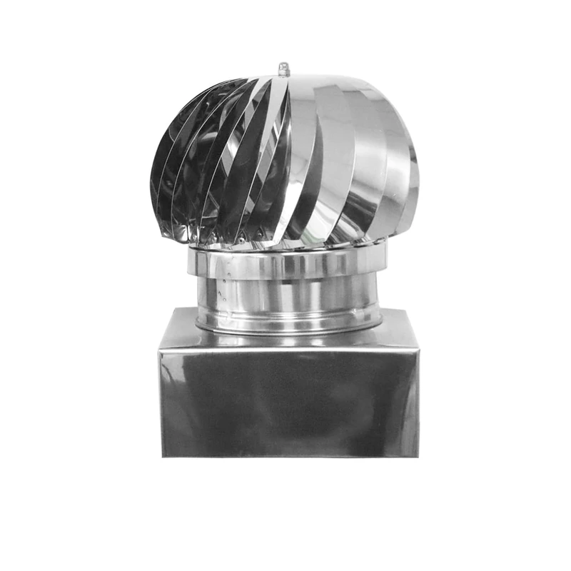 PIKAPPA 1302I Stainless Steel Wind Aspirator Square Base 270 x 270 mm for Flues and Flues