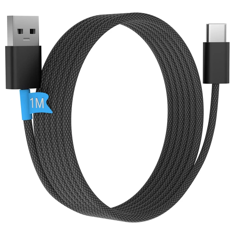 Car Carplay Cable USB C for iPhone 17 16 Pro Max Plus Air 15,1M USB A to USB C Woven Car Charger Cord for Apple CarPlay Android Auto USB Charging Cable for Samsung S25 S24 Ultra iPad A16 10th,Black