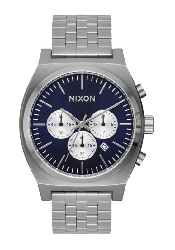 Nixon A972-5327-00 Men's Analogue Watch with Stainless Steel Strap, Silver, Bracelet