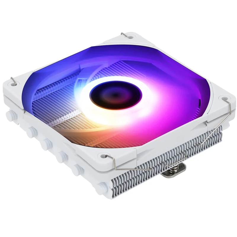 TR-AXP120-X67 White ARGB Low Profile CPU Air Cooler with Quite 120mm TL-C12015W-S PWM Fan, 6 Heat Pipes, 67mm Height, for AMD AM4 AM5/Intel LGA 1700/1150/1151/1155/1200/2011/2066/1851