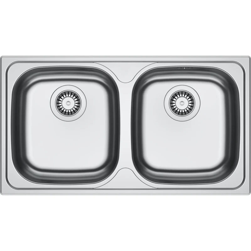 Franke Kitchen Sink Made of Stainless Steel (Smooth) with a Double Bowl Spark SKN 620-34-34/78-101.0294.266
