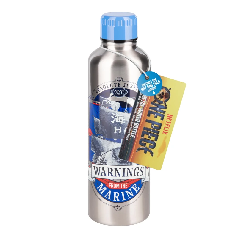 Paladone One Piece Marines 500ml Steel Water Bottle - Screw Top - Image 1