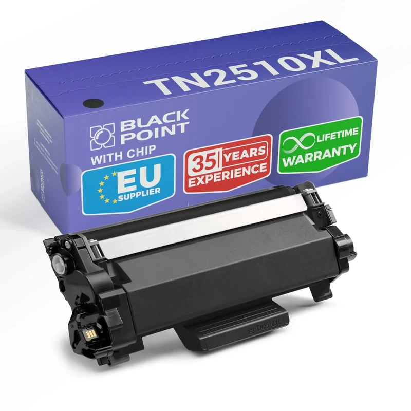 BLACK POINT Premium Toner Compatible with TN-2510XL Black - for Brother DCPL2620DW, DCPL2627DWE, DCPL2627DW, DCPL2627DWXL, DCPL2660DW, HLL2400DW, HLL2400DWE, HLL2445DW, HLL2447DW, MFCL2800DW, MFCL282