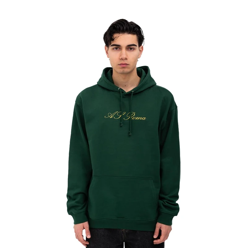 AS Roma Verde-XL Hooded Sweatshirt, Green