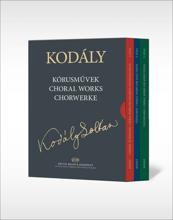 Kodály: Choral Works. Clothbound edition in slipcase in 3 volumes