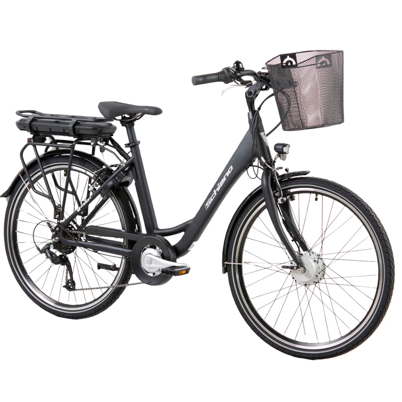 F.lli Schiano E-Moon, Electric Bike for Adults, 26", City Bike, 36V 14.5Ah Removable Battery, 250W Motor, 40Nm, Commuter E bike, Black