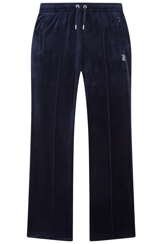 Velour Track Pant with Diamante Branding - Image 1