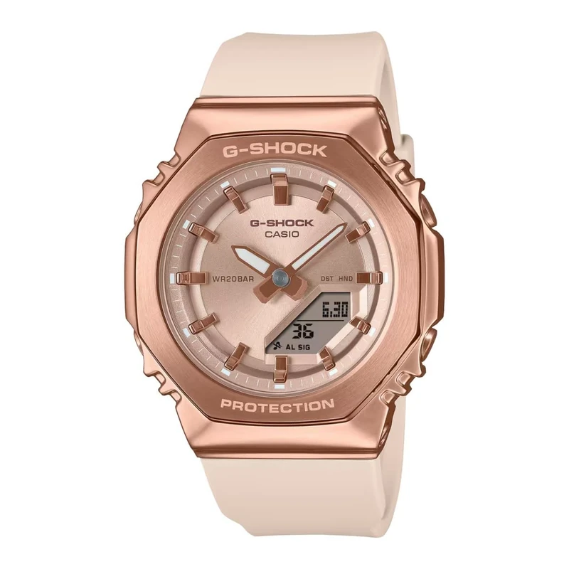Casio Women's Analogue-Digital Quarz Watch with Plastic Strap GM-S2110PG-4AER