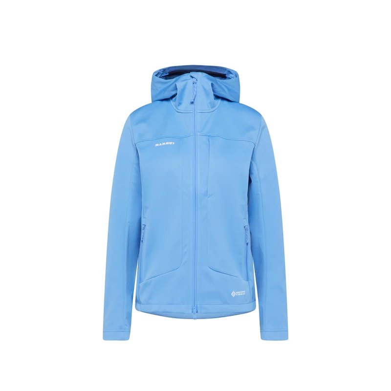 Mammut Ultimate VIII SO Hooded Jacket Women | Outdoor Softshell Clothing for Hiking | Silver Sage, XL