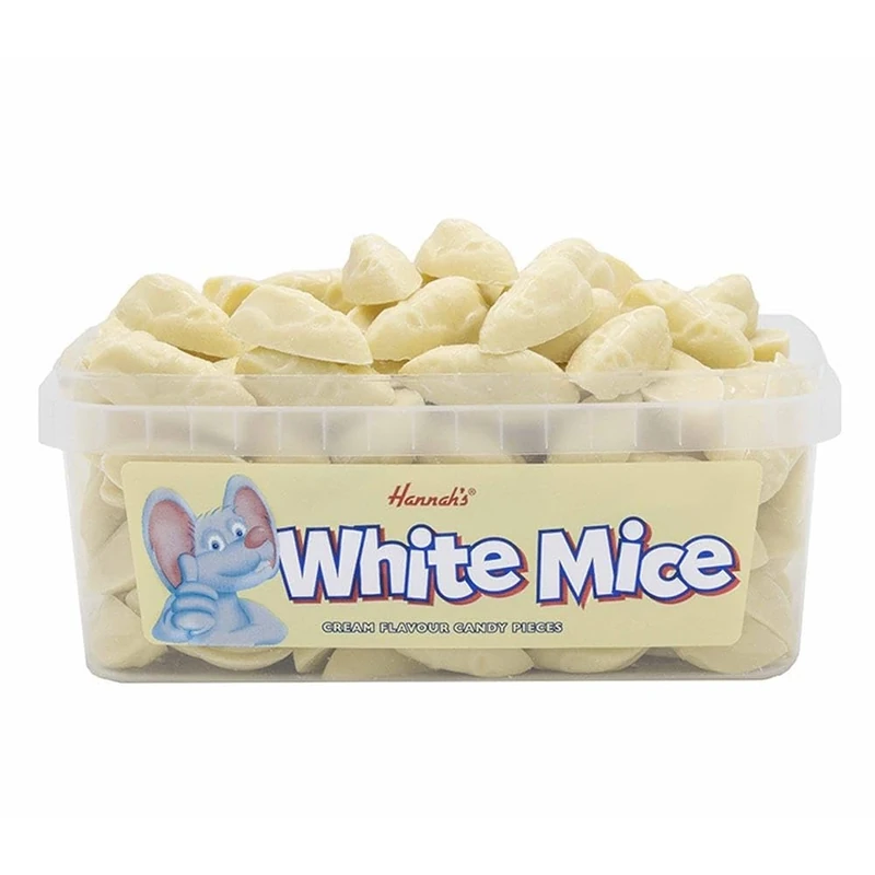 Hannah's White Mice Cream Flavour Candy Pieces – Bulk Tub | Sweet Mice-Shaped Treats