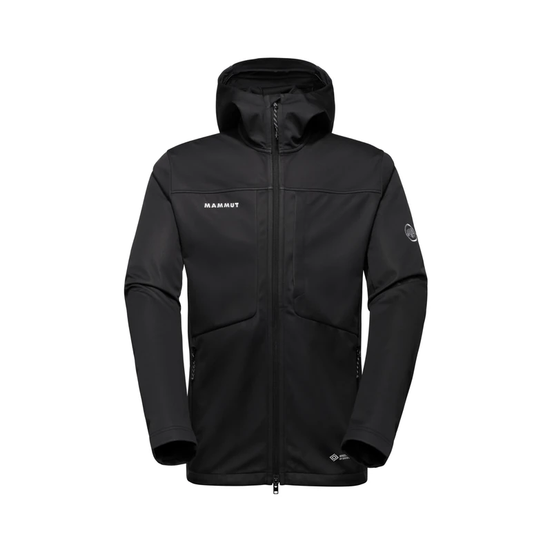 Mammut Ultimate VIII SO Hooded Jacket Men | Outdoor Softshell Clothing for Hiking | Black, L