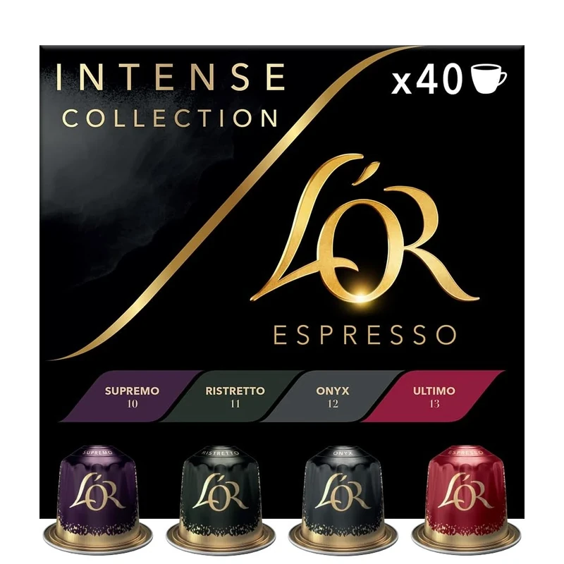 L'OR Espresso Intense Variety Box Coffee Pods x40 Nespresso®* Compatible