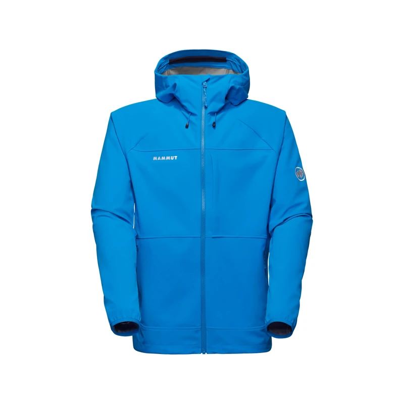 Mammut Ultimate Comfort SO Hooded Jacket Men | Softshell Coat for Outdoor Activities & Hiking | Glacier Blue, XL