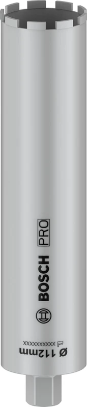 Bosch 1 x PRO wet drill bits for diamond drills, 1 1/4 inch UNC (for concrete, reinforced concrete, diameter 112 mm, professional accessories diamond drill)