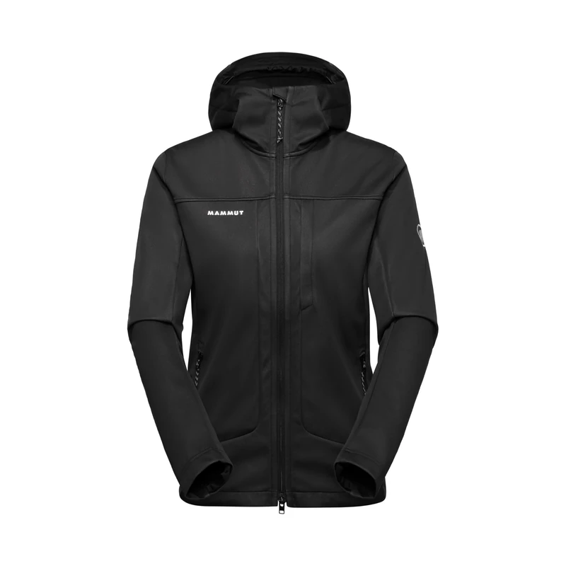 Mammut Ultimate VIII SO Hooded Jacket Women | Outdoor Softshell Clothing for Hiking | Black, L