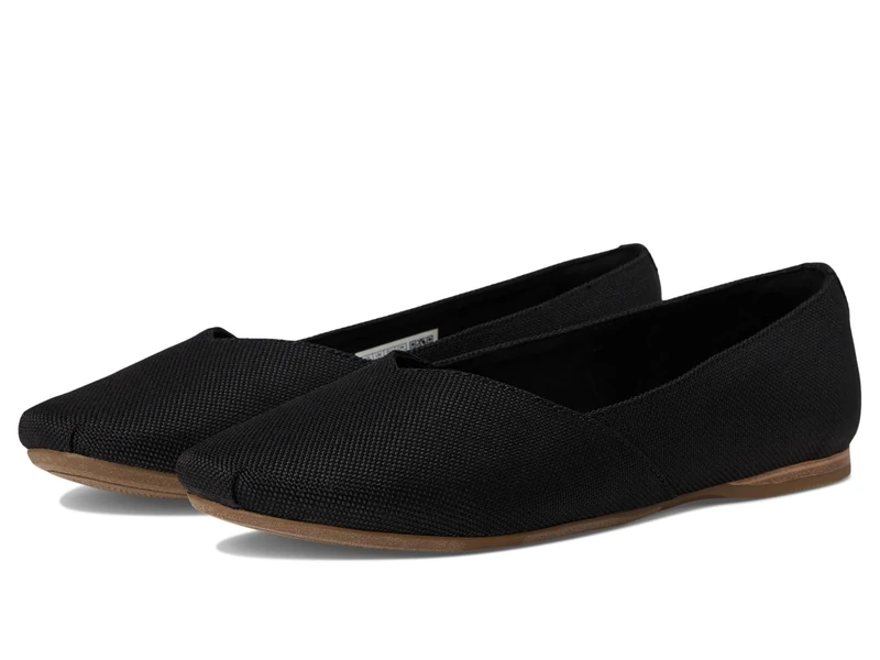 TOMS Women's Gemma Ballet Flat, Black Heavy Canvas, 3.5 UK