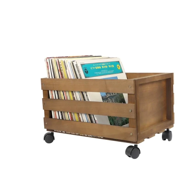 SMD Entertainment Retro Vinyl Record Box - Dark Wood