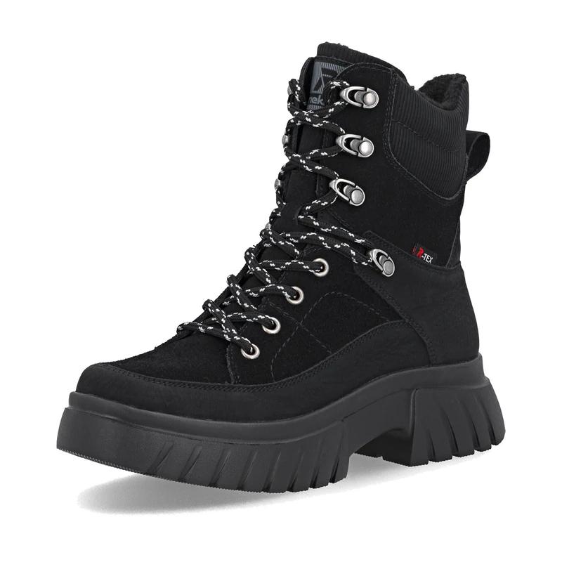 Rieker Women's W1871 Biker Boat, Black, 3.5 UK