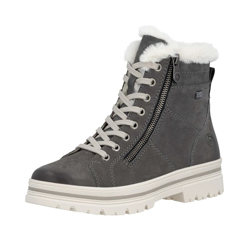 Remonte Women's D2U73 Lace-Up Boots, Grey, 36 EU, gray, 4 UK